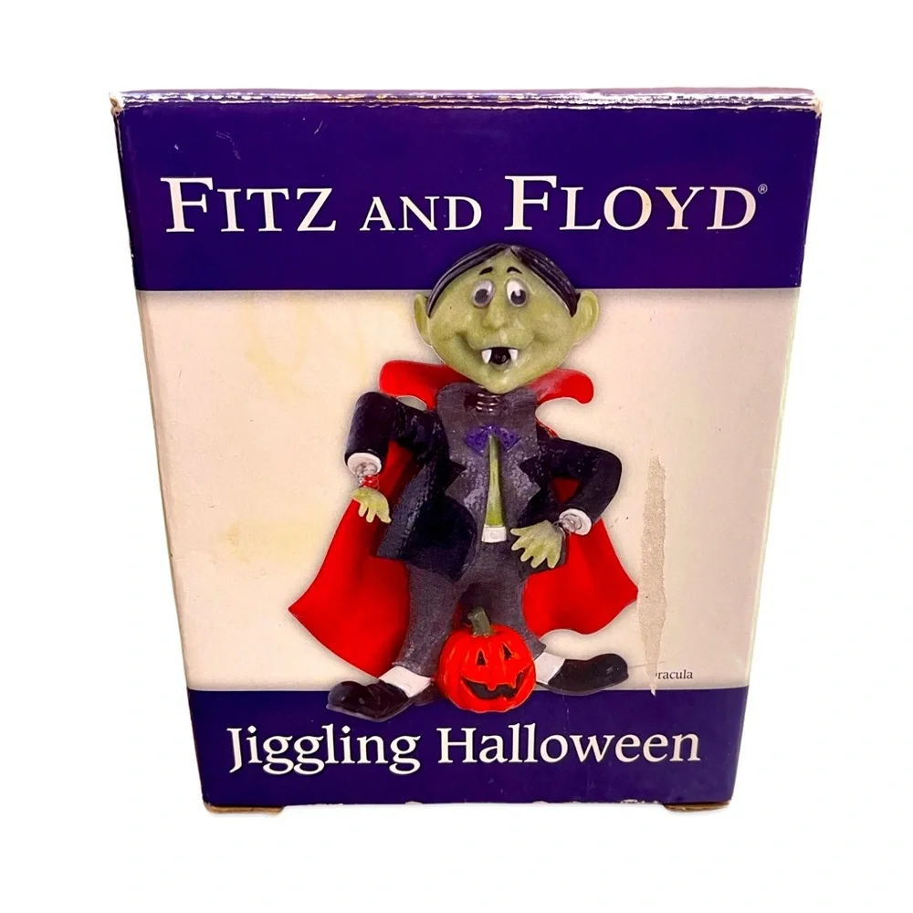 Dancing Dracula by Fitz and Floyd: Deadstock in Box: Vintage Halloween Decor